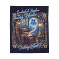 Book Lover Reading Fantasy Romance Velveteen Plush Blanket - Gift for Bookish Girl, Bookclub Best Friend, Daughter, Mom, Wife. Cozy