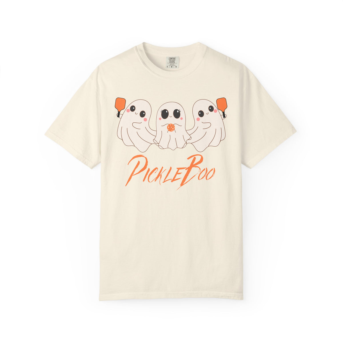 Pickleball Comfort Colors Halloween Ghost Shirt Cute Ghosts Playing Pickleball Boo Trick or Treat Fall Shirt for Pickleball Player