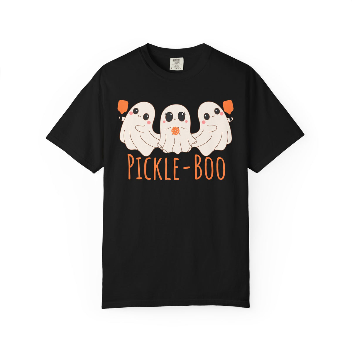 Pickleball Comfort Colors Halloween Ghost Shirt Cute Ghosts Playing Pickleball Boo Trick or Treat Fall Shirt for Pickleball Player