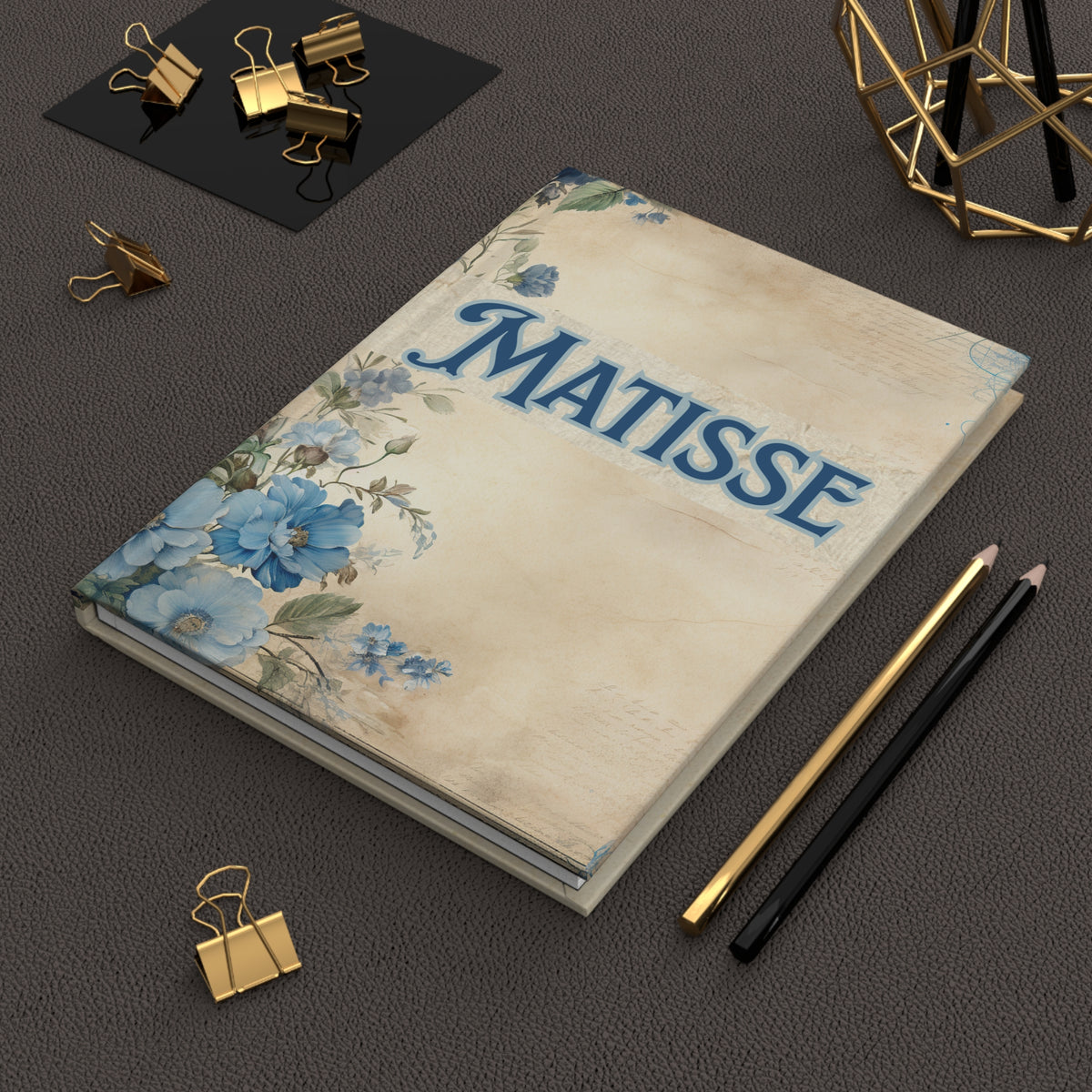 Custom Name Personalized Chinoiserie Matisse Aesthetic Hardcover Journal Matte Personalized Gift for Mom Gift Her Grandmother's Cottage Core