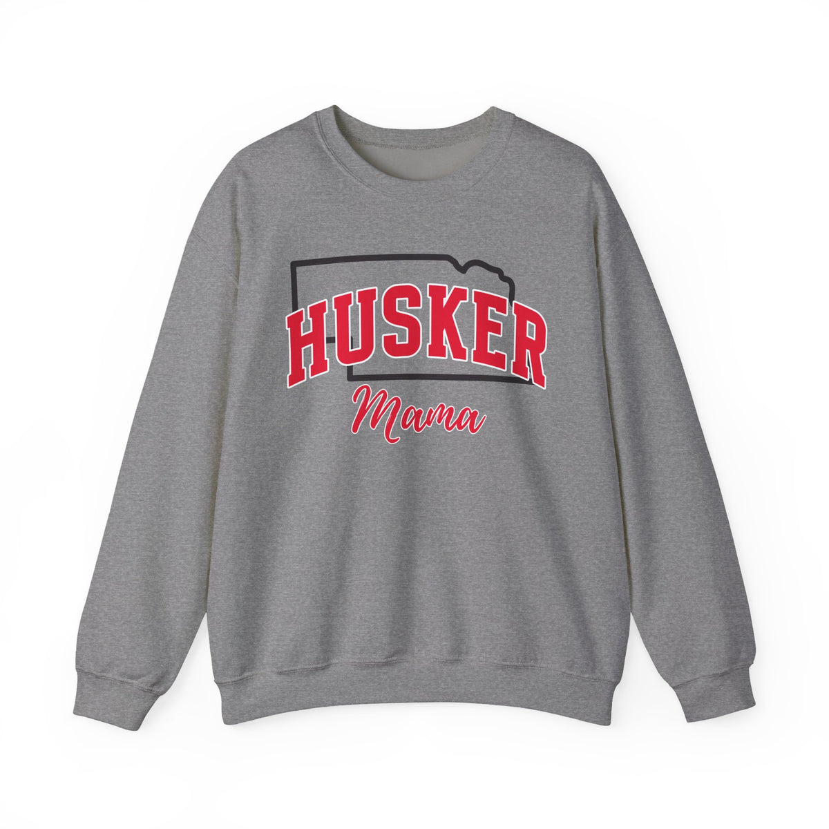 Custom Husker Mama, Nebraska Pride, University School Sweater, Fun Mom Shirt, Freshman Mom Gift, Unisex Crewneck Sweatshirt