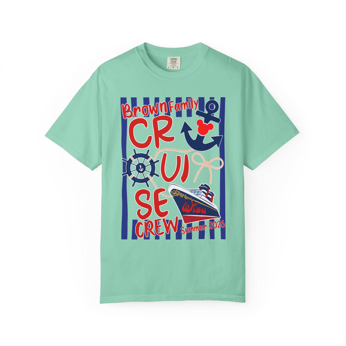Custom Mickey DCL Cruise Family Vacation 2025 Comfort Colors Shirt, Matching Cruise Group, Magical Personalized Pirate Ship Family Matching