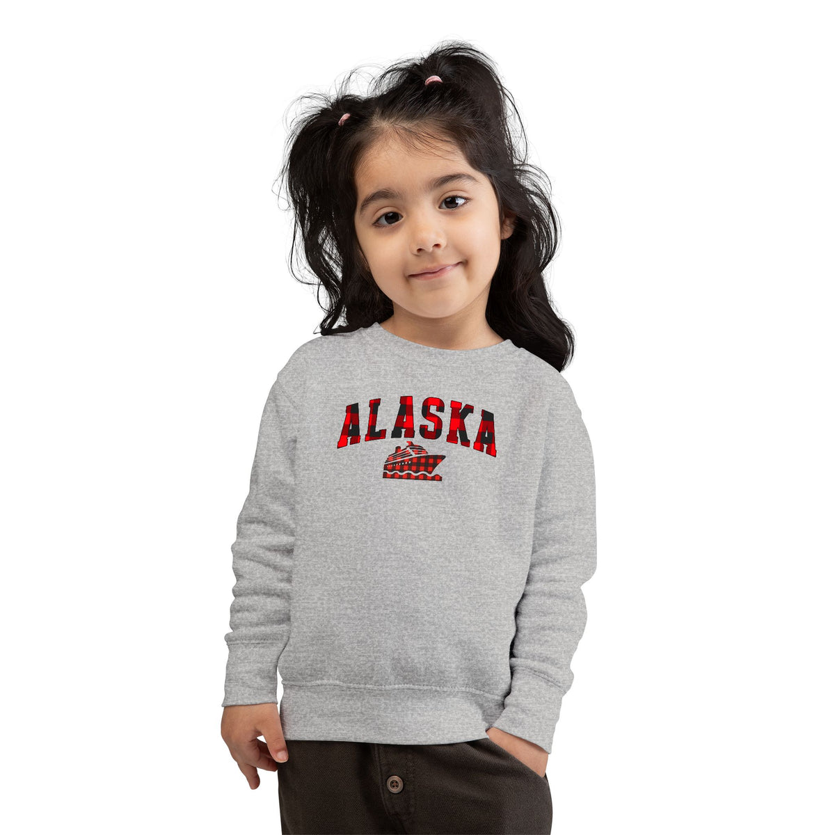 Alaska Cruise Buffalo Plaid Toddler Sweatshirt | Matching Family Shirt, Family Vacation
