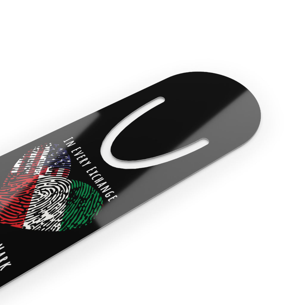 Custom Personalized Exchange Student Bookmark Print Two Flags for Custom Exchange Student Gift