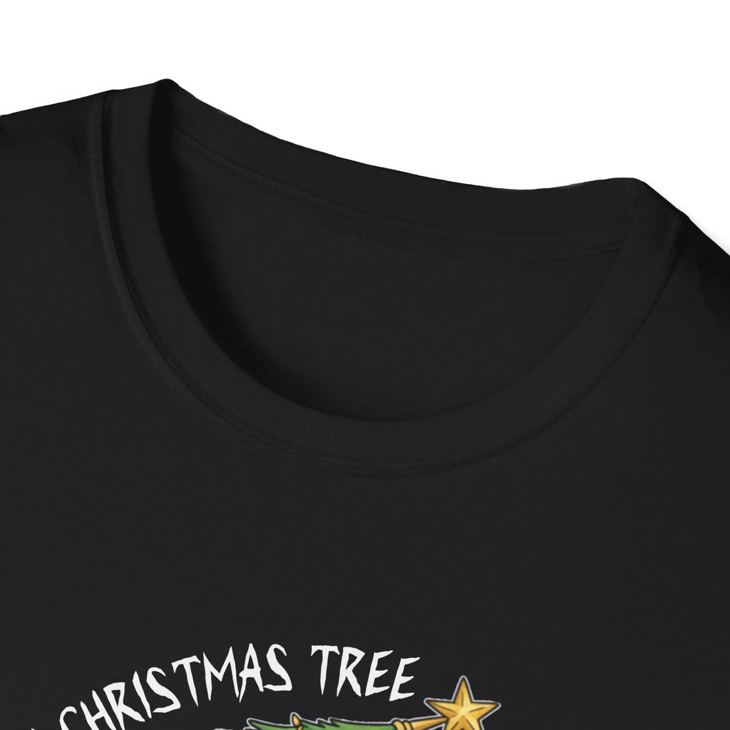 Funny Cat Christmas Shirt What? Christmas Tree Knocked Over Tee Cute Holiday Cat Lover T-Shirt Humorous Xmas Gift for Pet Owners, Soft Style