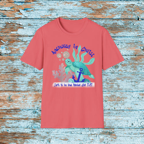 Anchored in Christ Shirt | Left It in the Water Tee | Christian Baptism Shirt | Colossians 2:12 T-Shirt | Faith Graphic Tee