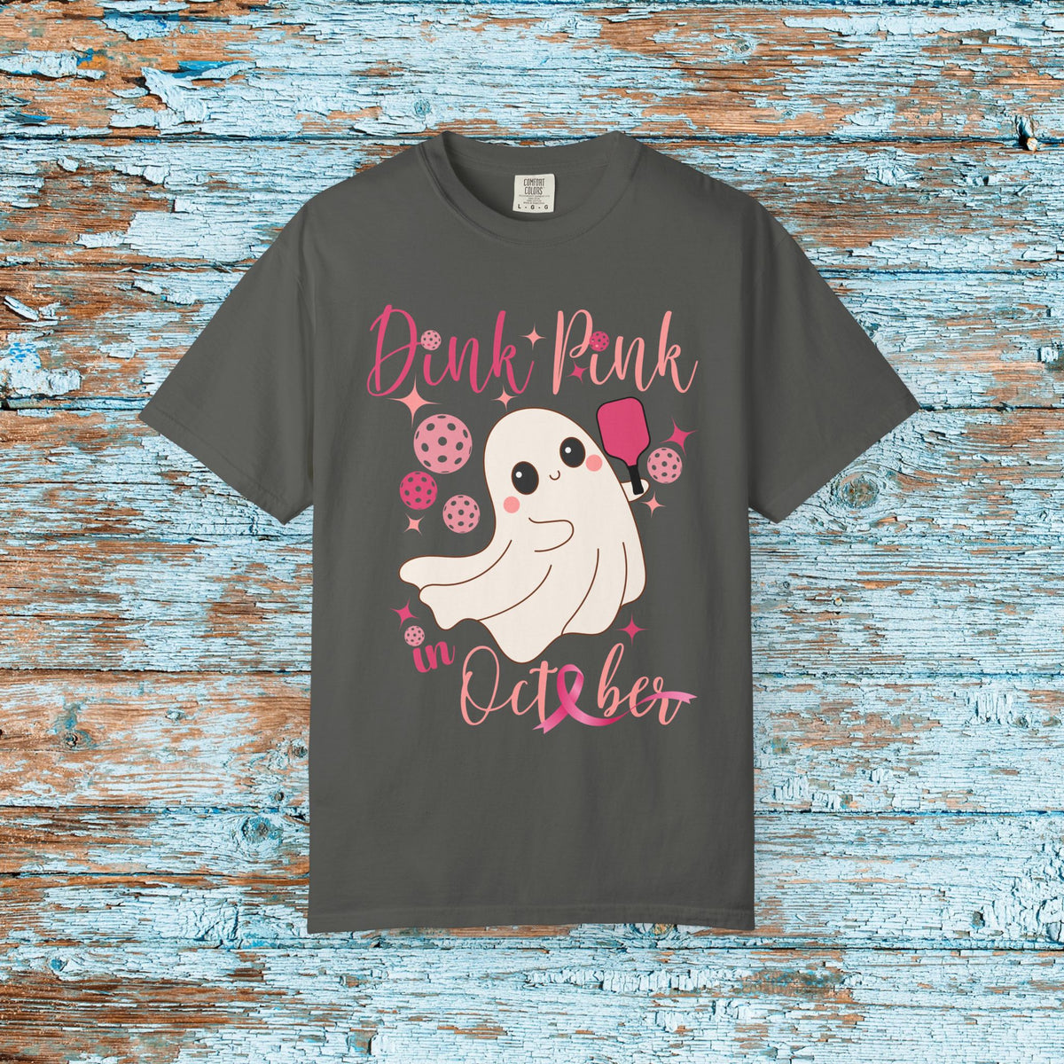 Pickleball Comfort Colors Dink Pink in October Breast Cancer Ghost Shirt Pickleball Shirt for Her Gift for Mom Team Pickleball Lover Player