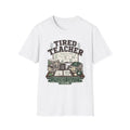 Back to School | Tired Teacher T-Shirt | Prep Day Club, Books & Lesson Plan Design