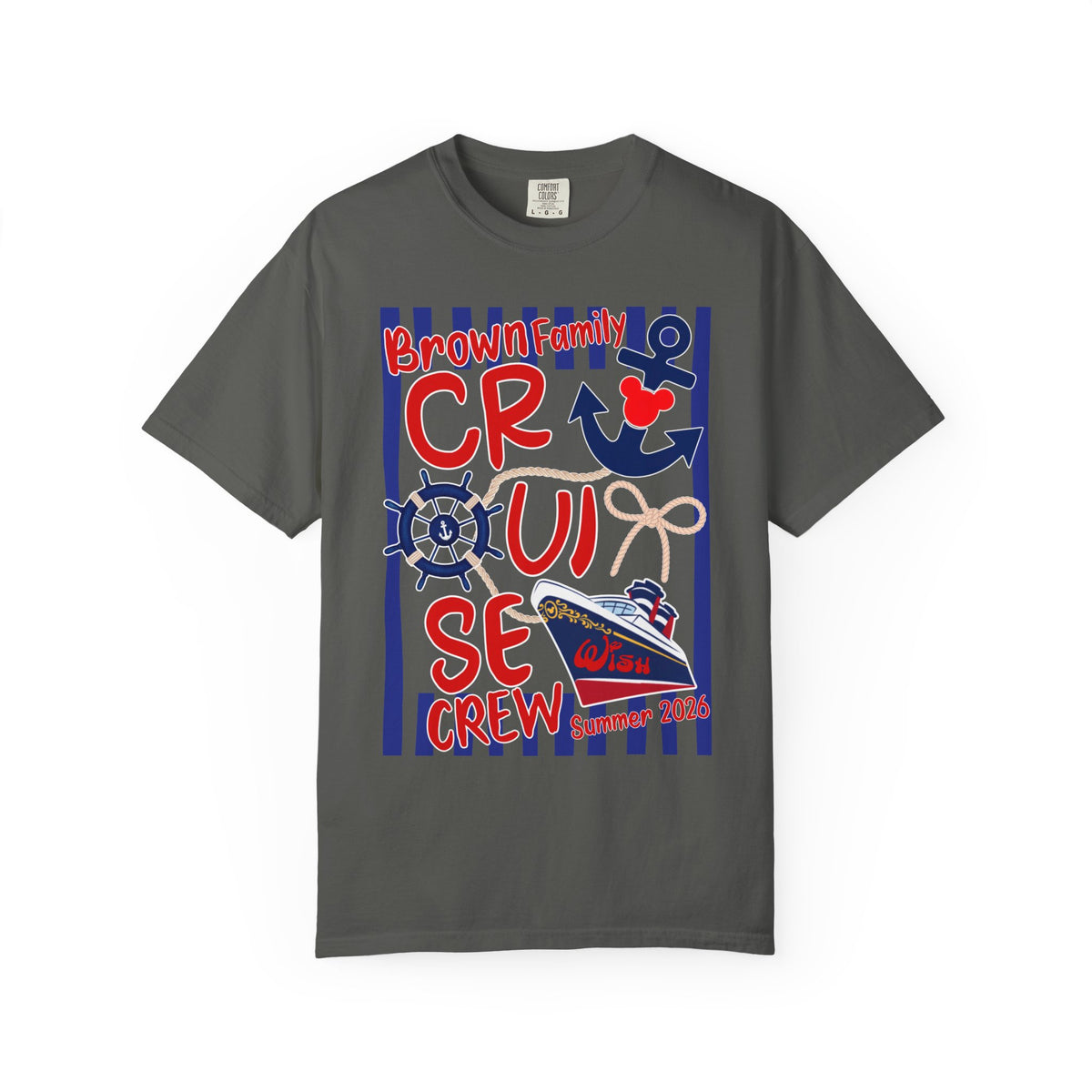 Custom Mickey DCL Cruise Family Vacation 2025 Comfort Colors Shirt, Matching Cruise Group, Magical Personalized Pirate Ship Family Matching
