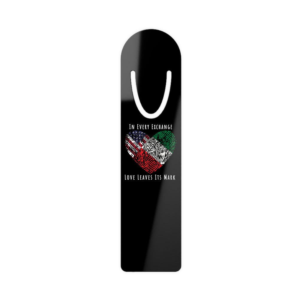 Custom Personalized Exchange Student Bookmark Print Two Flags for Custom Exchange Student Gift