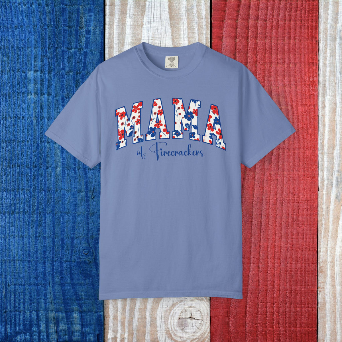 Comfort Colors Custom Name American Mama 4th of July Shirt, Independence Day Shirt, Fourth of July Mama Shirt, USA Shirt, Gift for Mom