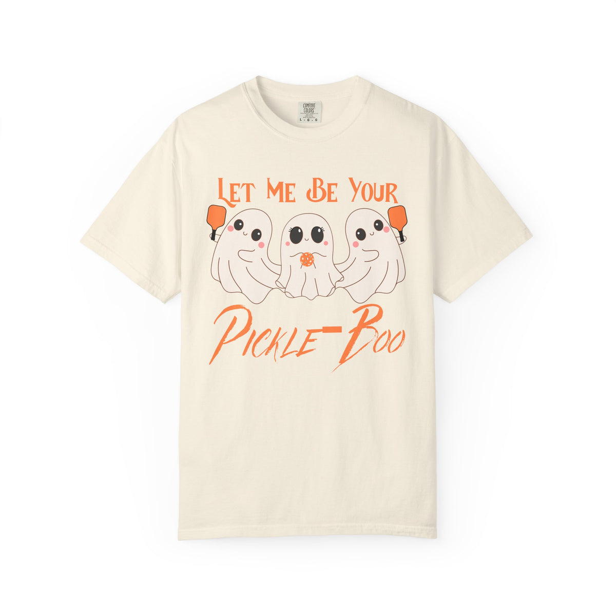 Pickleball Comfort Colors Halloween Ghost Shirt Cute Ghosts Playing Pickleball Boo Trick or Treat Fall Shirt for Pickleball Player