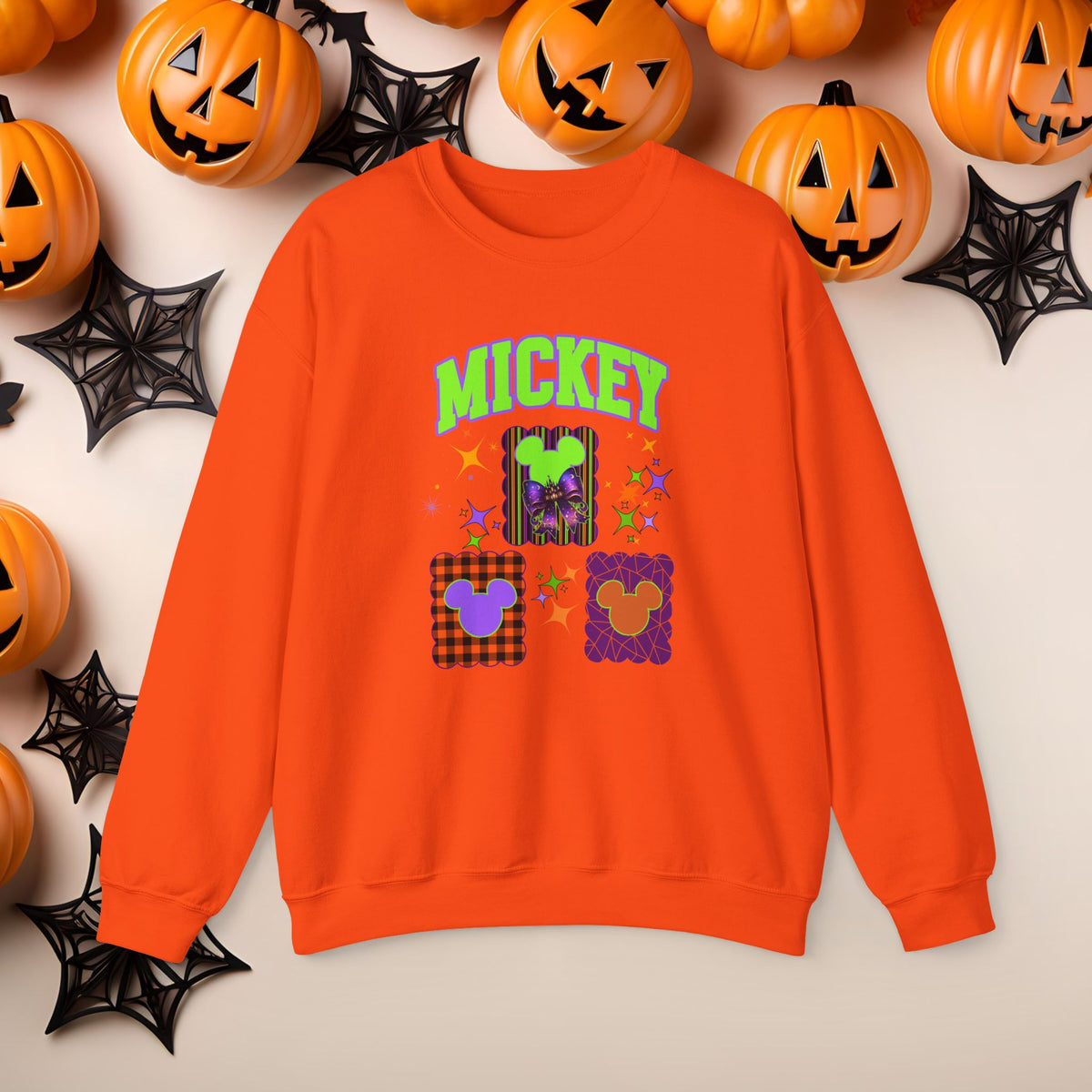 Mickey Halloween Witch Hat Coquette Bow Crewneck Cute Fall Fun Spooky Pumpkin Cozy Season Sweatshirt for Magical Park Not So Scary Party