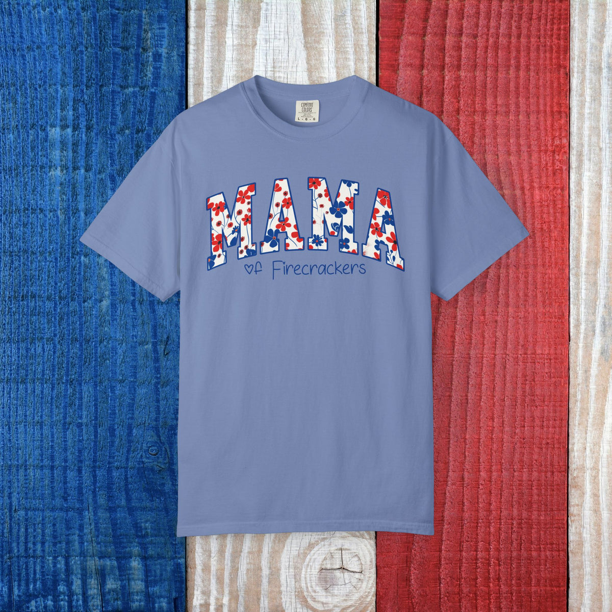 Comfort Colors Custom Name American Mama 4th of July Shirt, Independence Day Shirt, Fourth of July Mama Shirt, USA Shirt, Gift for Mom