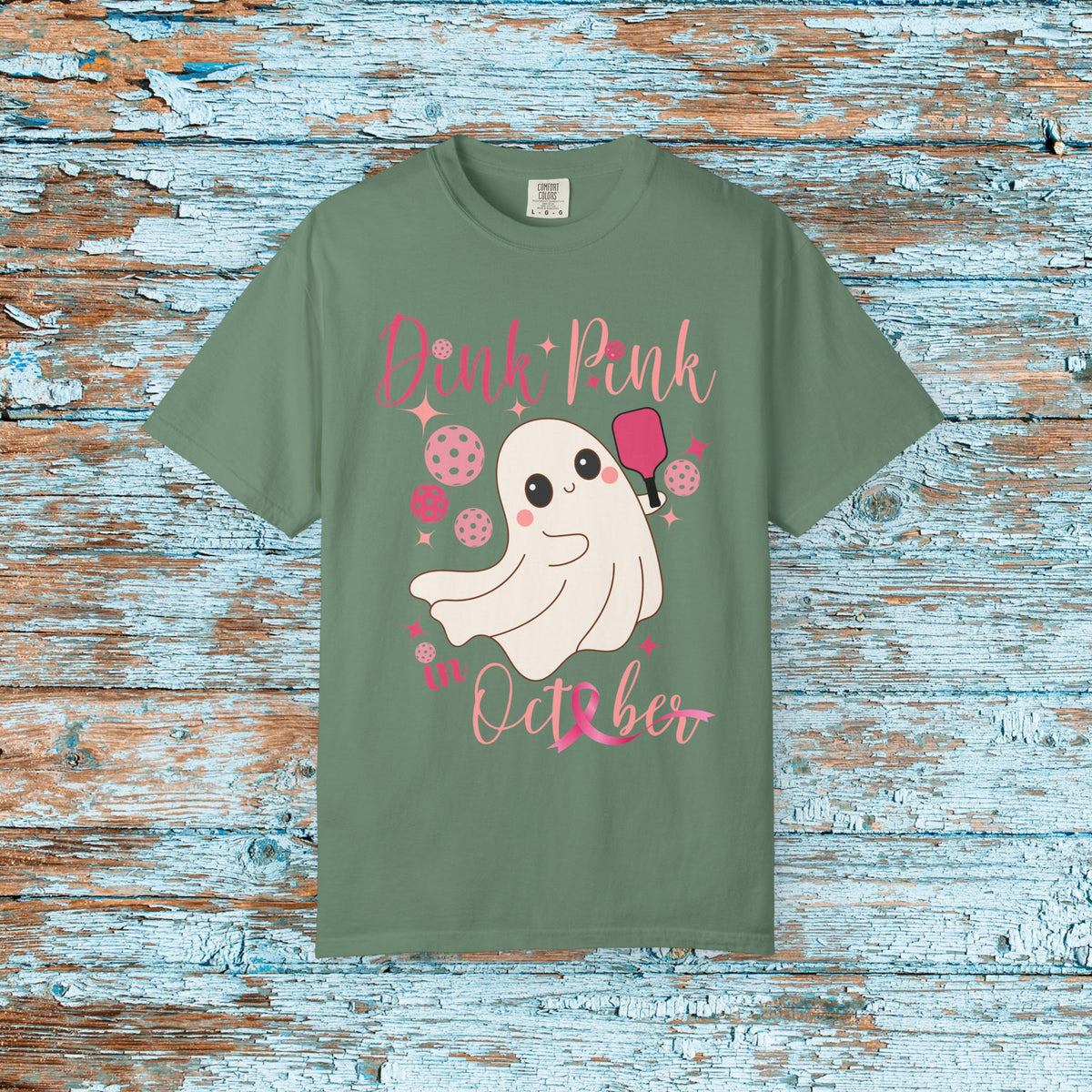 Pickleball Comfort Colors Dink Pink in October Breast Cancer Ghost Shirt Pickleball Shirt for Her Gift for Mom Team Pickleball Lover Player