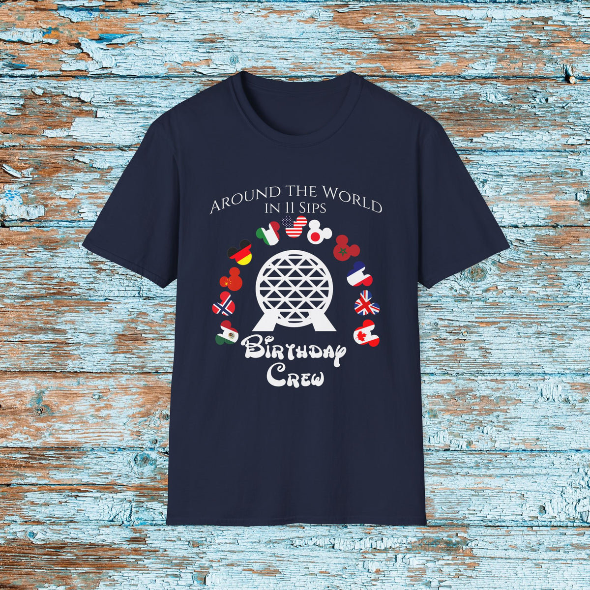 Custom Disney Epcot World Tour Birthday Comfort Colors Shirt, Drink Around The World, World Traveler Food and Wine, Drinking Squad