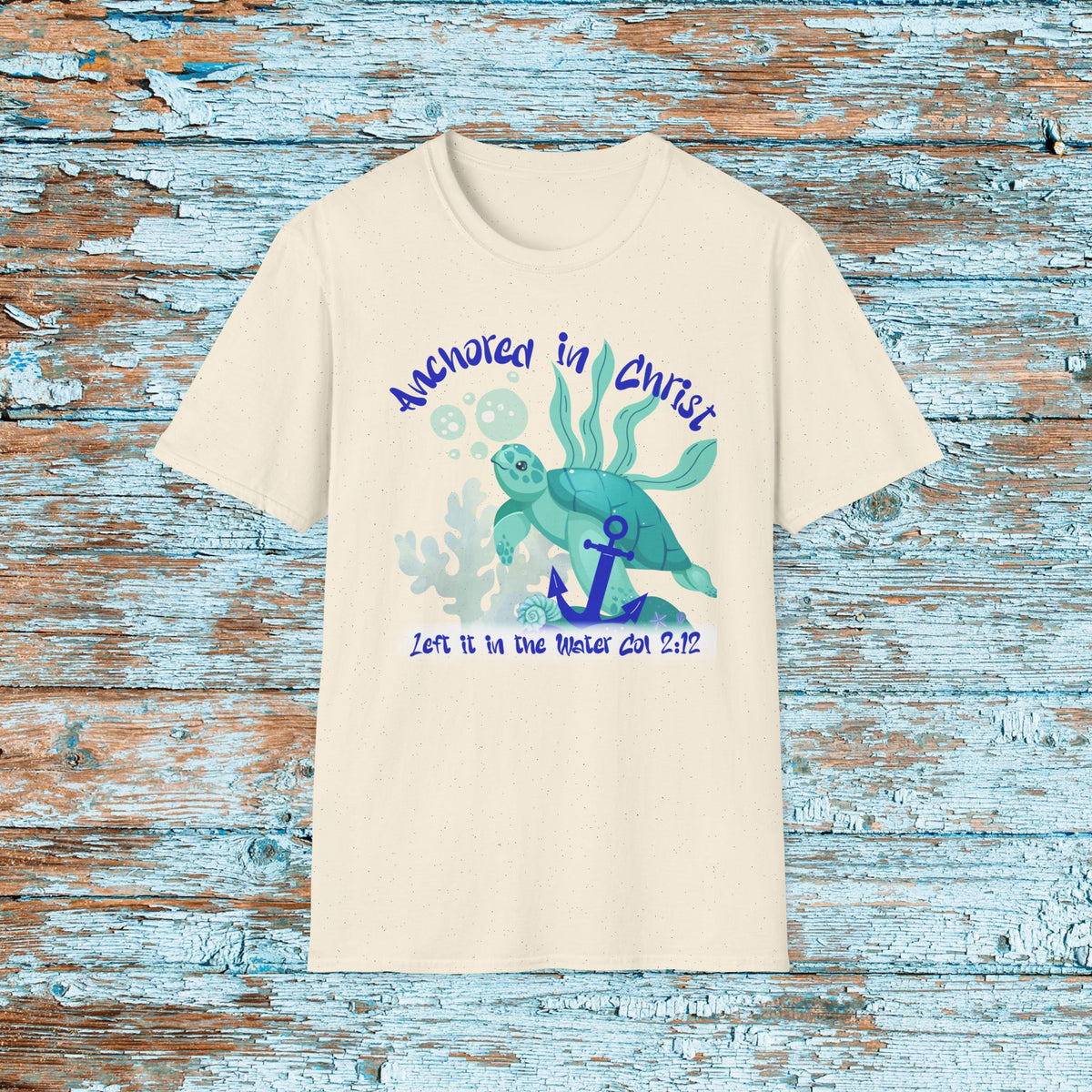 Anchored in Christ Shirt | Left It in the Water Tee | Christian Baptism Shirt | Colossians 2:12 T-Shirt | Faith Graphic Tee