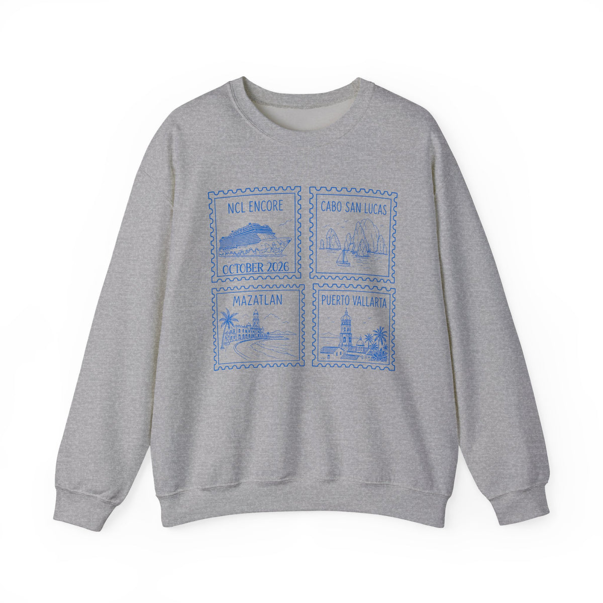 Custom Matching Cruise Sweatshirt, Stamp Aesthetic, Personalized Destination, Matching Family Shirt