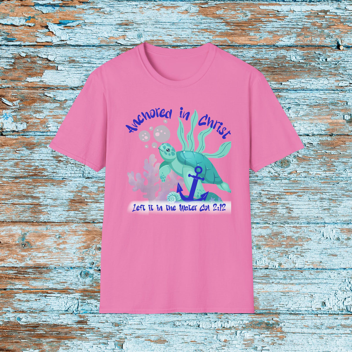 Anchored in Christ Shirt | Left It in the Water Tee | Christian Baptism Shirt | Colossians 2:12 T-Shirt | Faith Graphic Tee
