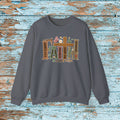 Faith Christian Sweatshirt, Faux Yarn Bible Verse Crewneck, Scripture Cross Floral Gildan 18000 Faith Sweater