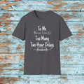 Funny Teacher Two Hour Delay Shirt, To Me There Can Never Be Too Many Two Hour Delays, Humorous Grammar TShirt, Snow Day, Matching Team