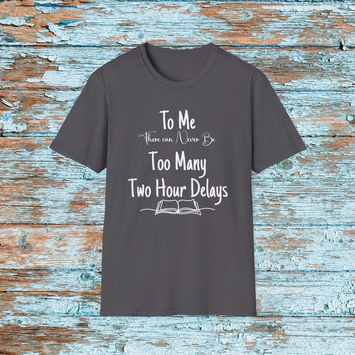 Funny Teacher Two Hour Delay Shirt, To Me There Can Never Be Too Many Two Hour Delays, Humorous Grammar TShirt, Snow Day, Matching Team