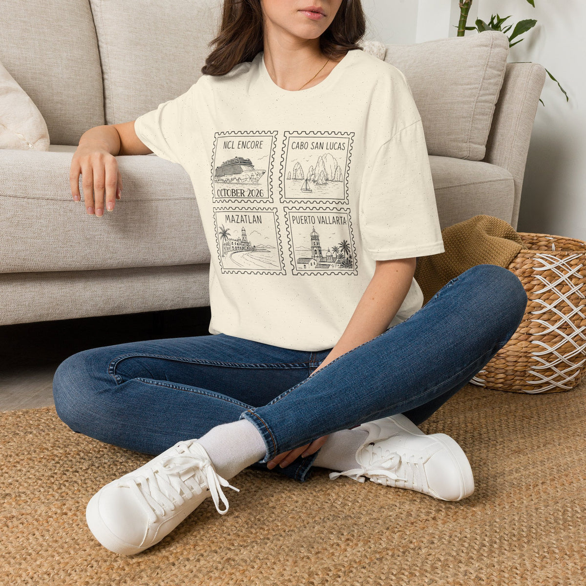 Custom Cruise Black Stamp Aesthetic Family Vacation Matching T-Shirt, Personalized Cruise Ship Tee, Custom Tee