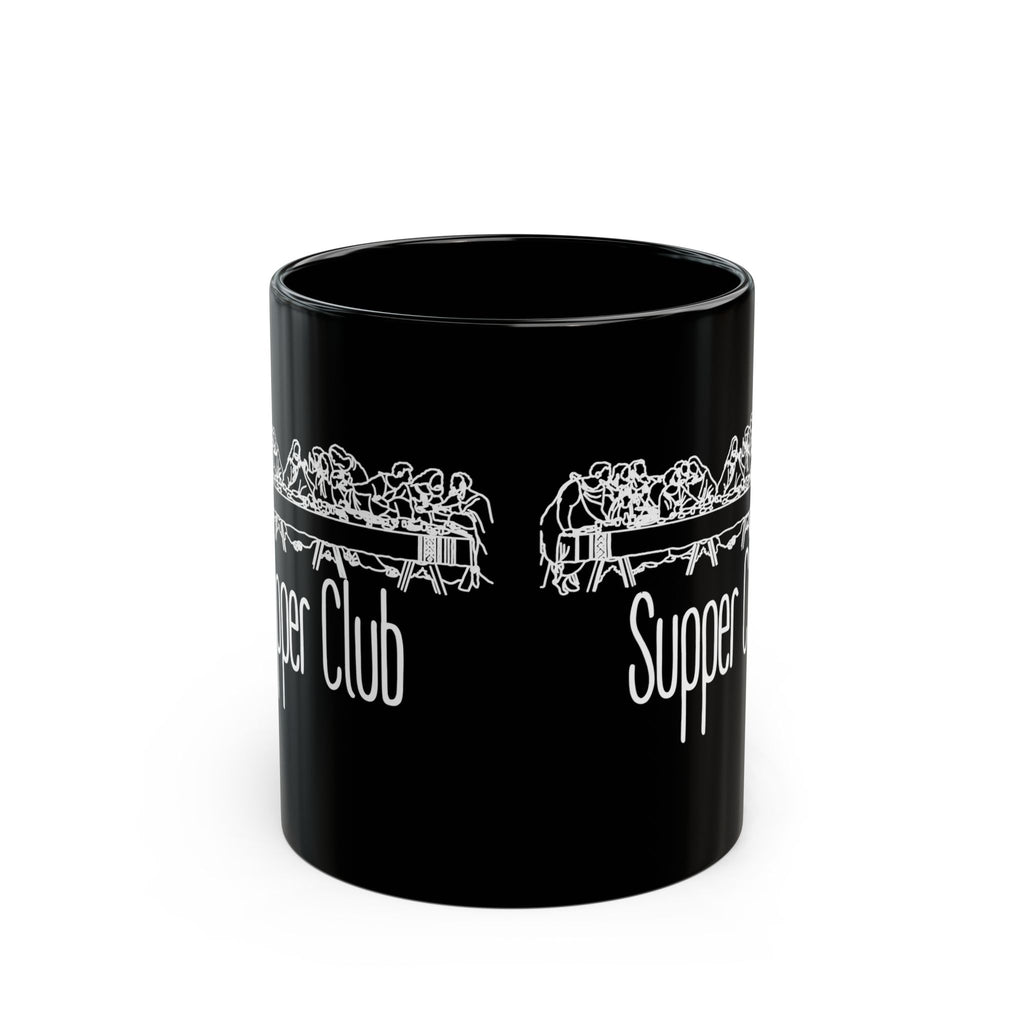 Supper Club Last Supper Jesus Black Mug (11oz, 15oz) Easter Gift Baptism Christian Gift for Small Group Christian Home Decor