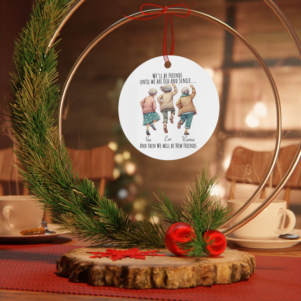 Personalized Best Friend Ornament, Best Friend Christmas Gift, Friendship Christmas Ornament, Custom Best Friend Gift, Bestie Birthday