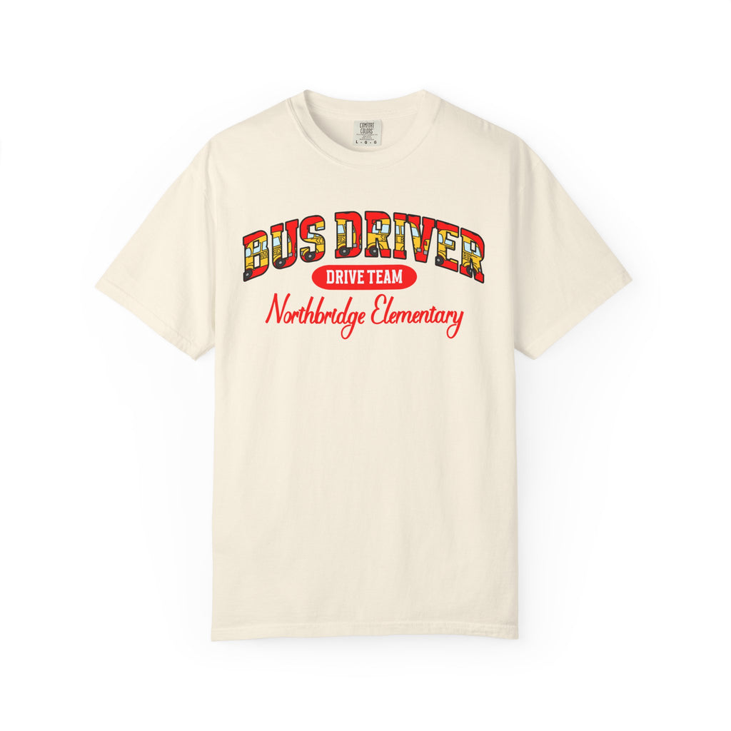 Custom Bus Driver Team T-shirt | Comfort Colors School Spirit Tee, Custom Bus Number and School, Personalized Name & Number