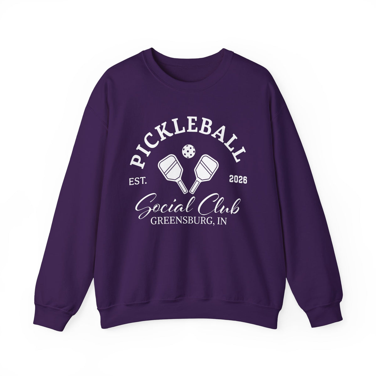 Custom Pickleball Social Club Sweatshirt, Personalized Pickleball Crewneck, Custom Town Year Pickleball Shirt, Gildan 18000 Unisex