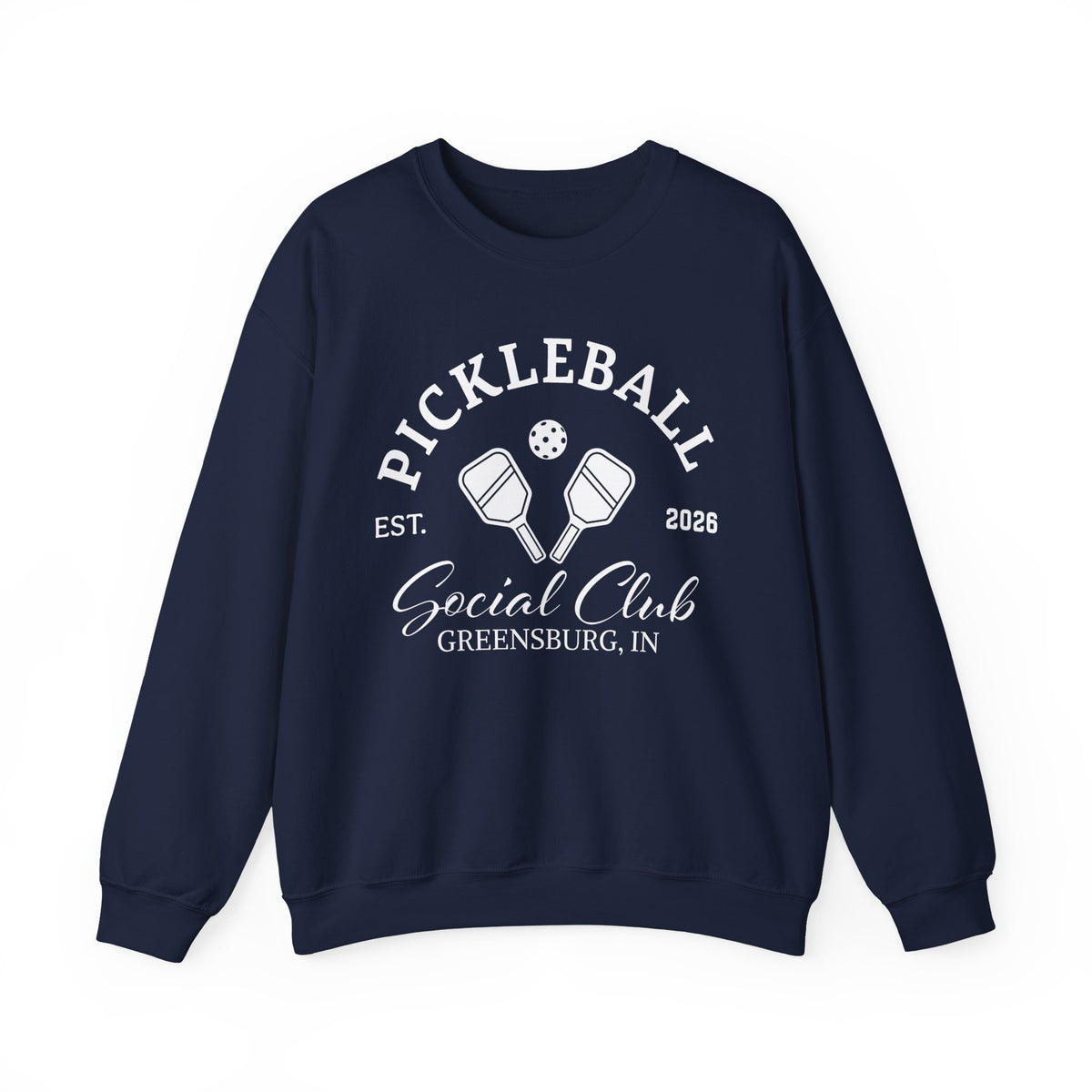 Custom Pickleball Social Club Sweatshirt, Personalized Pickleball Crewneck, Custom Town Year Pickleball Shirt, Gildan 18000 Unisex