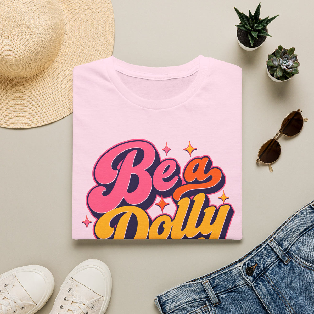 Dolly Tribute Shirt, Be a Dolly, Bold Vintage Aesthetic, Remember Dolly, Inspirational Typography T-Shirt
