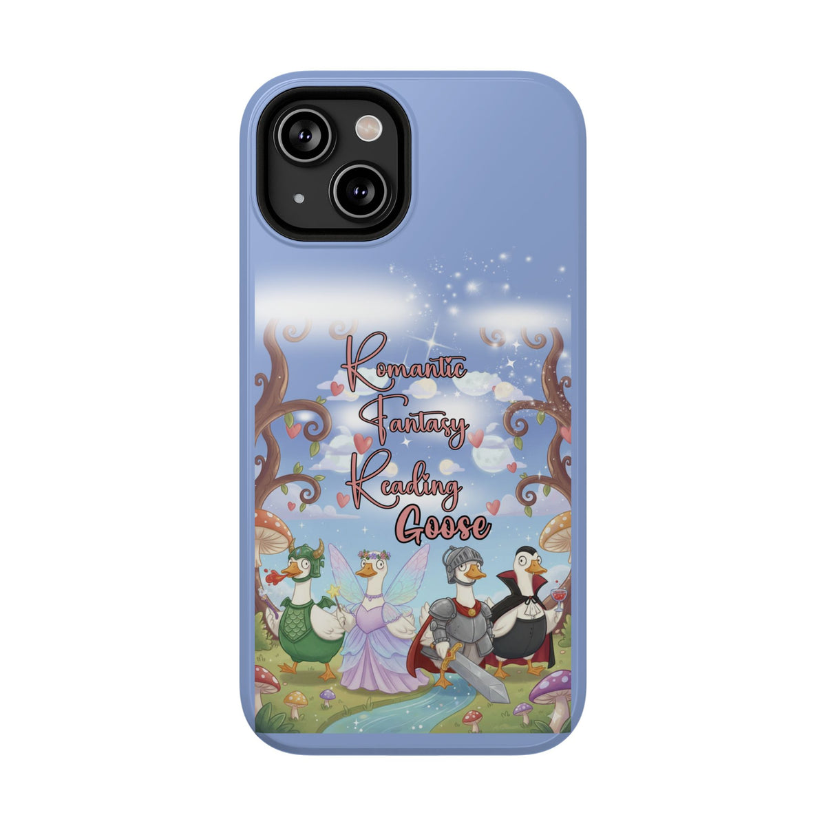 Romantic Fantasy Reading Goose iPhone Case | Silly Goose Aesthetic | Book Lover Gift | Cute Fantasy Phone Cover | Fairy Tale Art