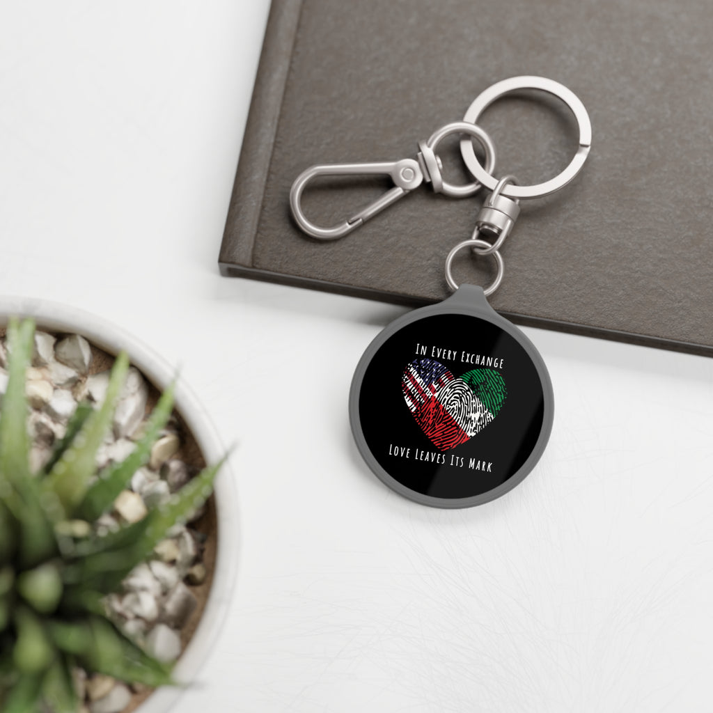 Exchange Student Custom Keyring Tag, Personalized With Two Flags, Gift From Host Family, Patriotic Gift, Country Pride