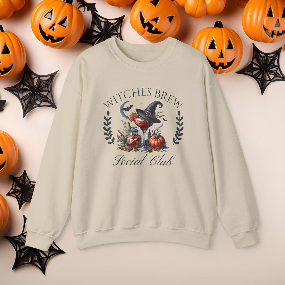Funny Halloween Witch Hat Coquette Bow Ride the Broom Crewneck Cute Fall Fun Spooky Pumpkin Cozy Season Sweatshirt