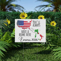 Custom Exchange Student Welcome Yard Sign, Personalized Two Country Host Family Sign, Student Name & Year Outdoor Decor