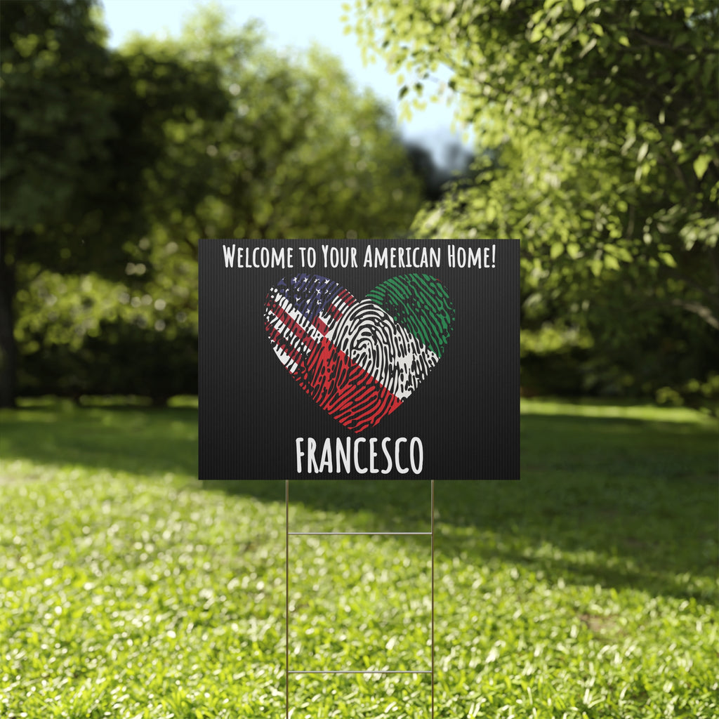 Custom Plastic Yard Sign Exchange Student Welcome, Welcome Home, Personalized Logo, Company Political Sign