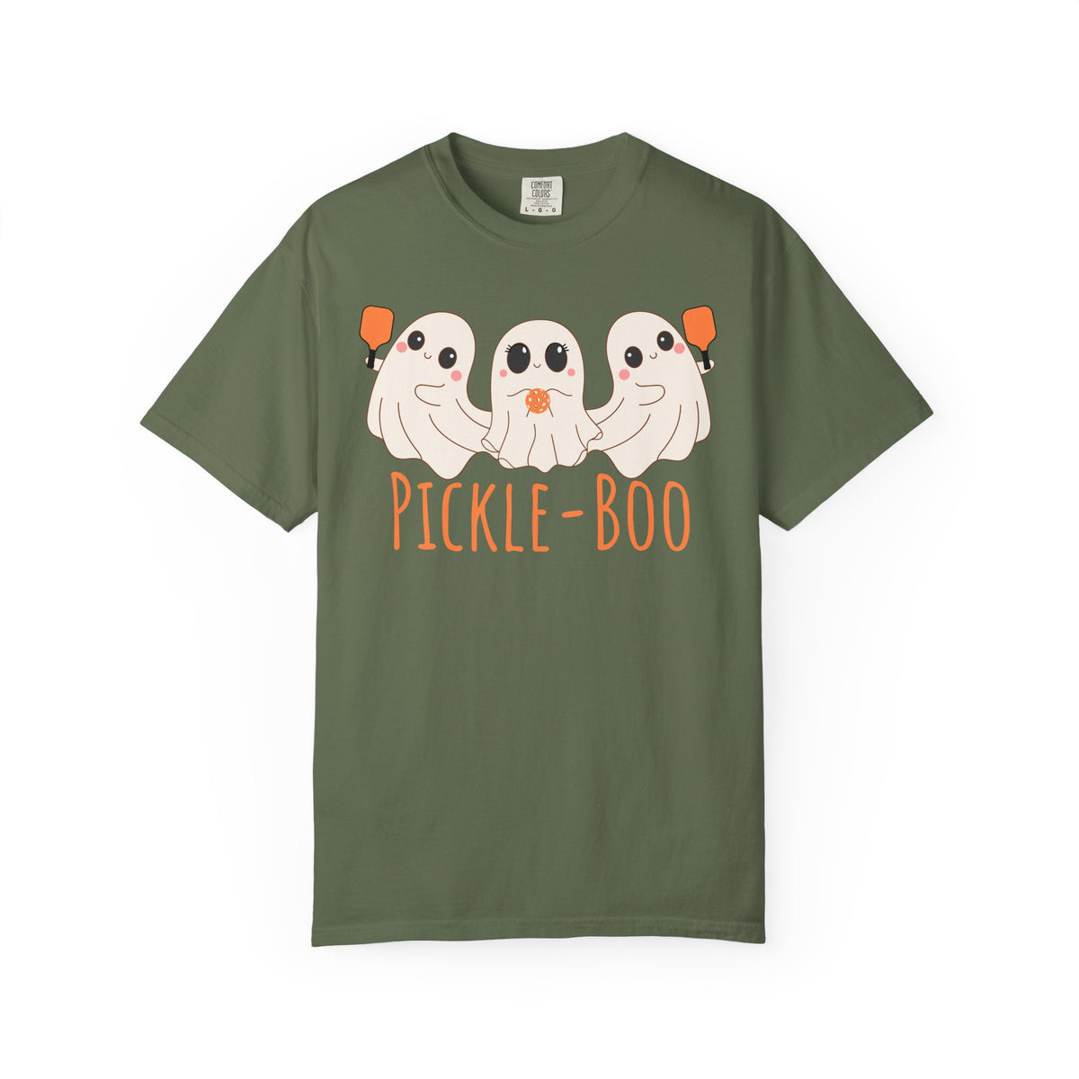Pickleball Comfort Colors Halloween Ghost Shirt Cute Ghosts Playing Pickleball Boo Trick or Treat Fall Shirt for Pickleball Player