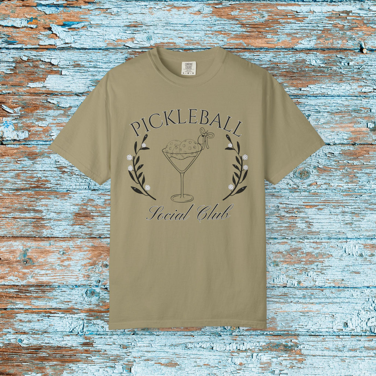 Pickleball Funny Comfort Colors Shirt Pickleball Social Club Coquette Bow Cocktail Shirt for Her Him Mom Team Pickleball Lover Player Gift