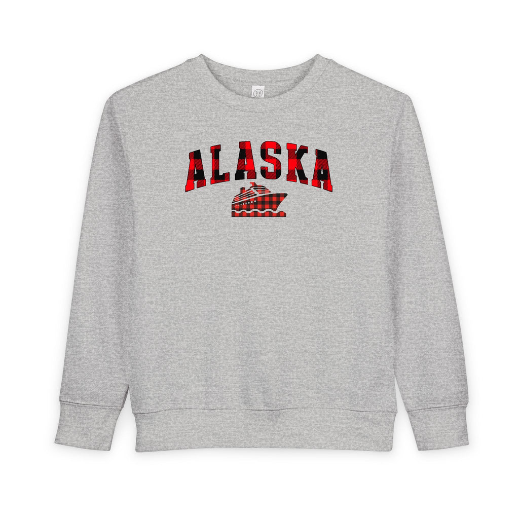 Alaska Cruise Buffalo Plaid Toddler Sweatshirt | Matching Family Shirt, Family Vacation