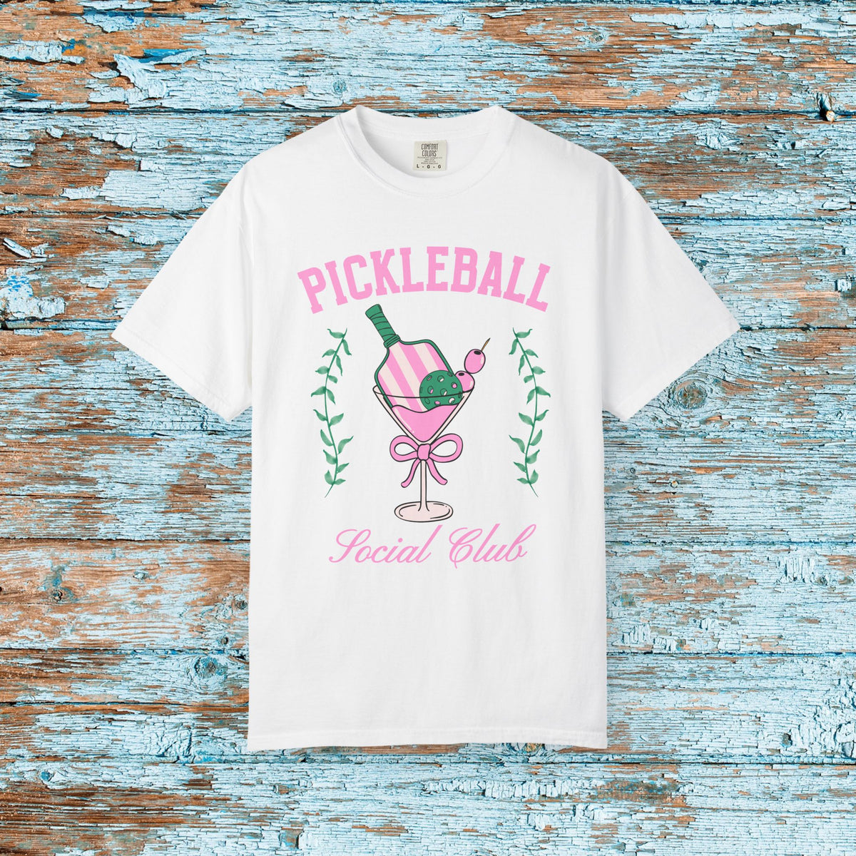 Comfort Colors Funny Pickleball Social Club Cocktail Pickleball Lover Pickleball Player Team Shirt Gift for  Her Mom Wife Player Gift