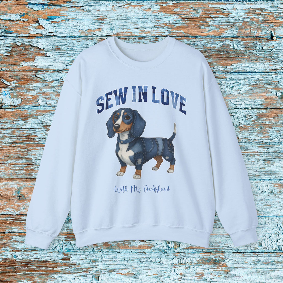Dachshund Patchwork Sweatshirt, Weenie Mom Crewneck Sweatshirt Dachshund Lovers Gift , Funny Dachshund Owner Gift, Wiener Dog Mom Sweatshirt