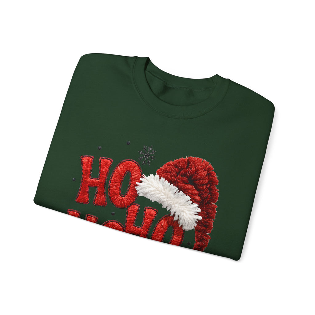 Yarn Look Crochet Santa Sweatshirt,  Viral Faux Latch Hook Christmas Shirt, Cute Holiday Sweater, Plus Size Available