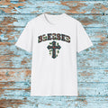 Faux Yarn Blessed Cross St. Patrick's Day T-Shirt, Faux Crochet, Shamrock Shirt, Pinch Proof, Fun St. Paddy's Day, Christian Tee
