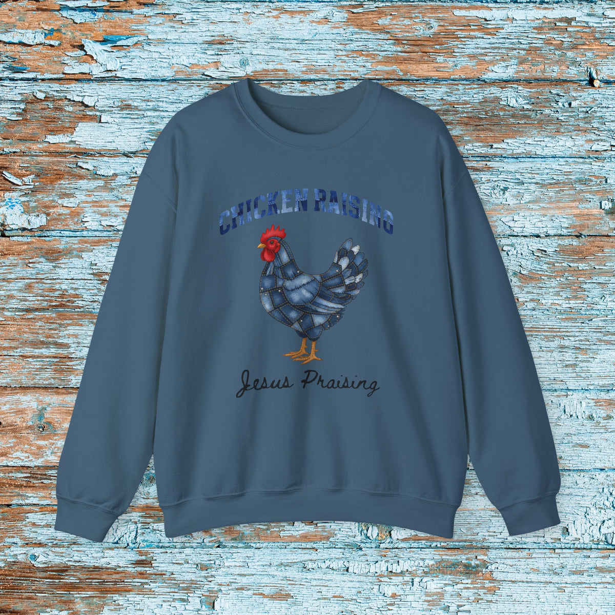 Christian Patchwork Chicken Sweatshirt, Cute Christian Shirt For Women,Jesus Shirt Christian Gift, Faith Based Shirt,Love and Grace Shirt