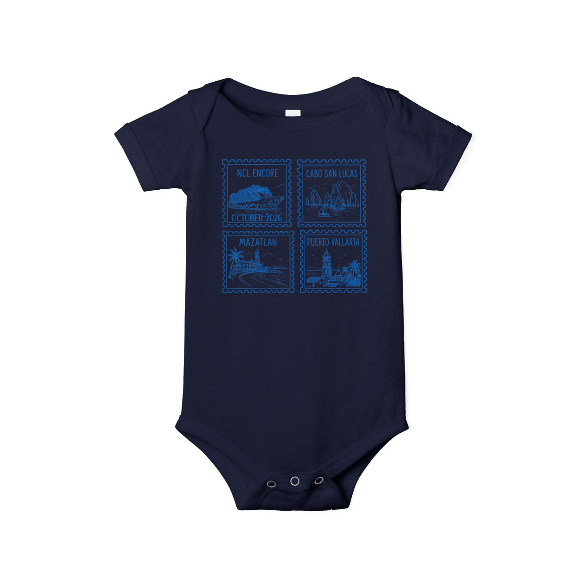 Custom Stamp Cruise Matching Family Infant Bodysuit One Piece