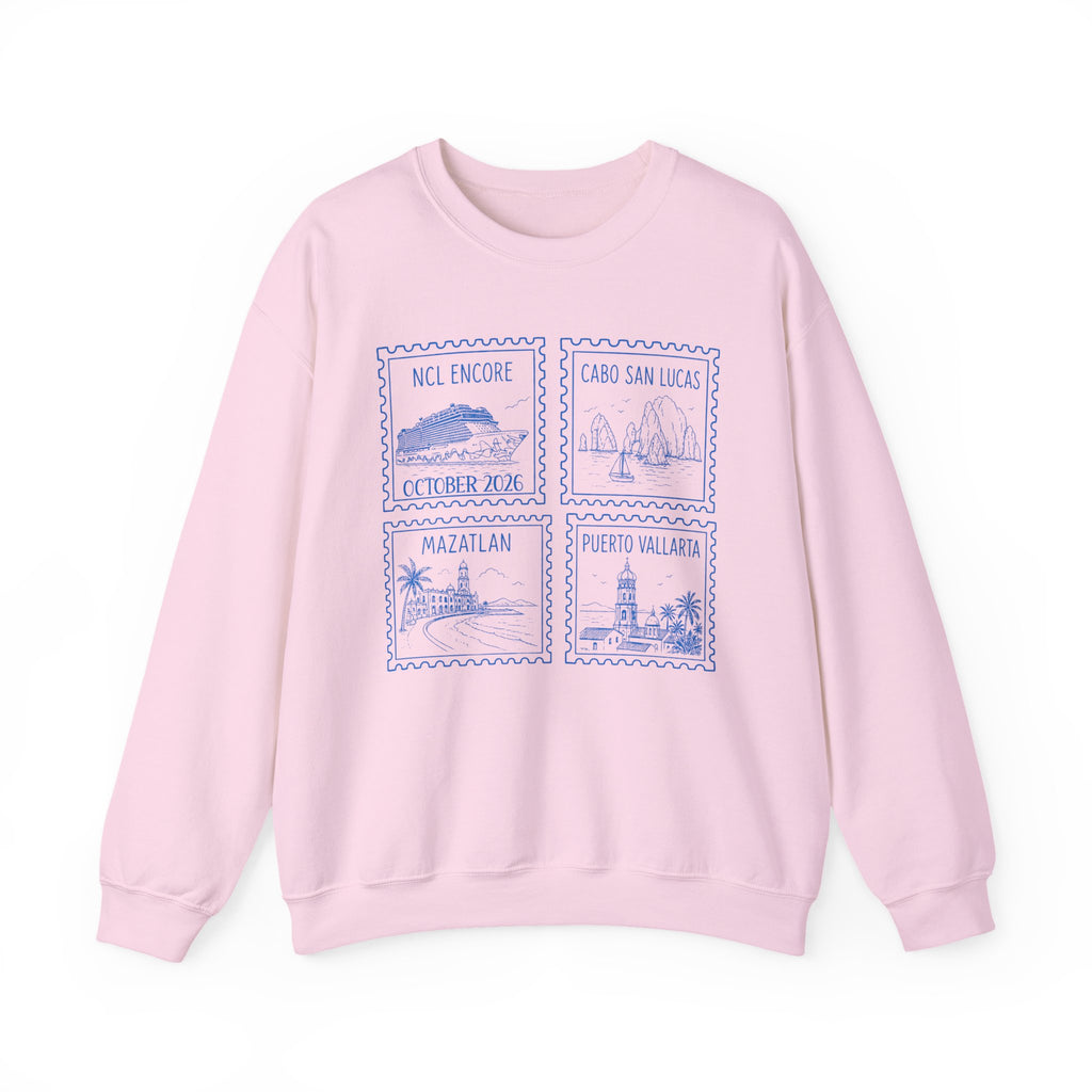 Custom Matching Cruise Sweatshirt, Stamp Aesthetic, Personalized Destination, Matching Family Shirt