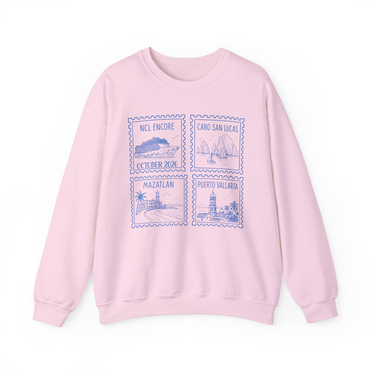 Custom Matching Cruise Sweatshirt, Stamp Aesthetic, Personalized Destination, Matching Family Shirt