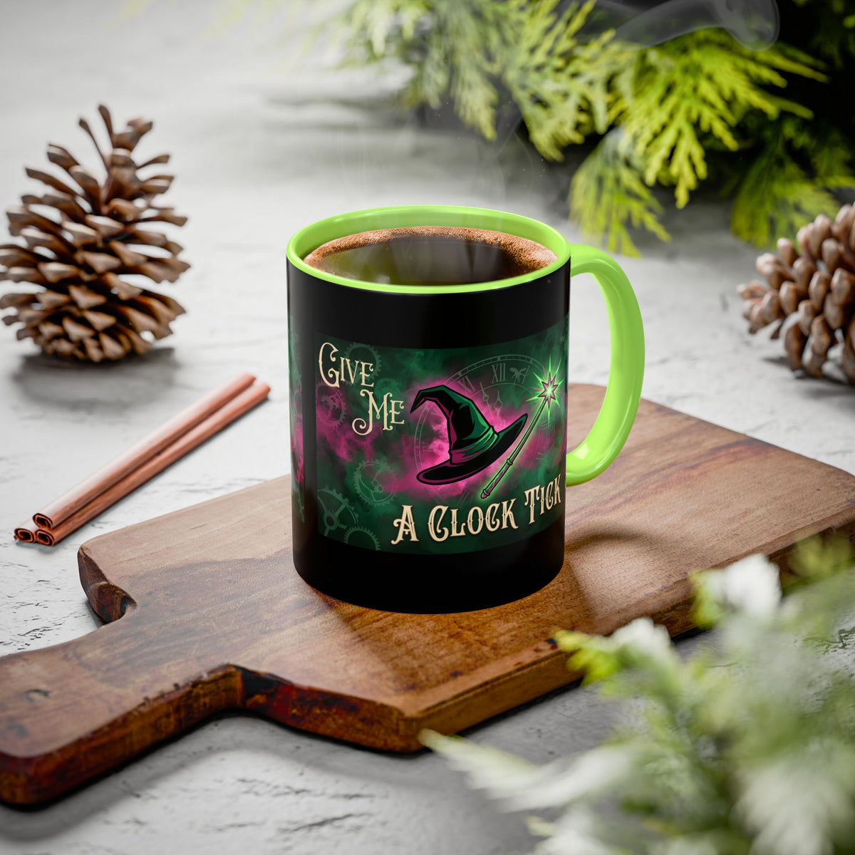 Funny Wicked Witch Mug, Give Me a Clock Tick Wicked Cup, Witchy Coffee Mug, Good vs Bad Humor Mug, Bestie Gift Tea Cup